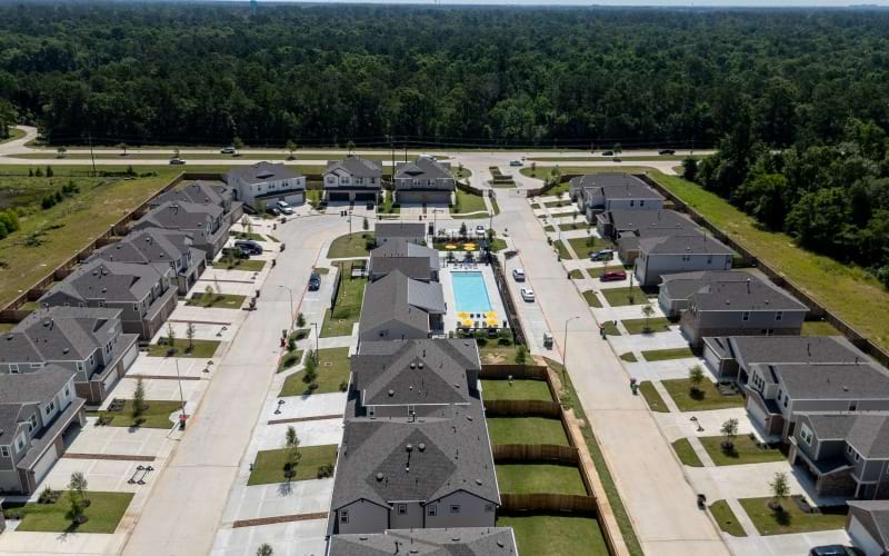 Drone photo of community from above