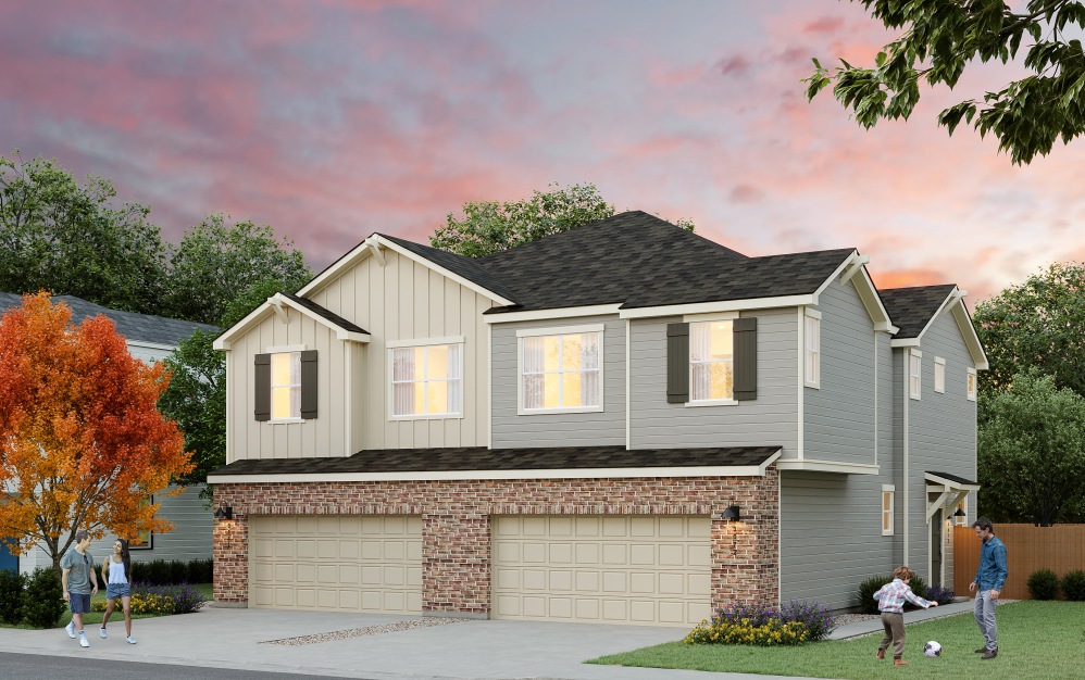 H2 - 3 bedroom floorplan layout with 2.5 bathrooms and 1465 square feet (Elevation A)
