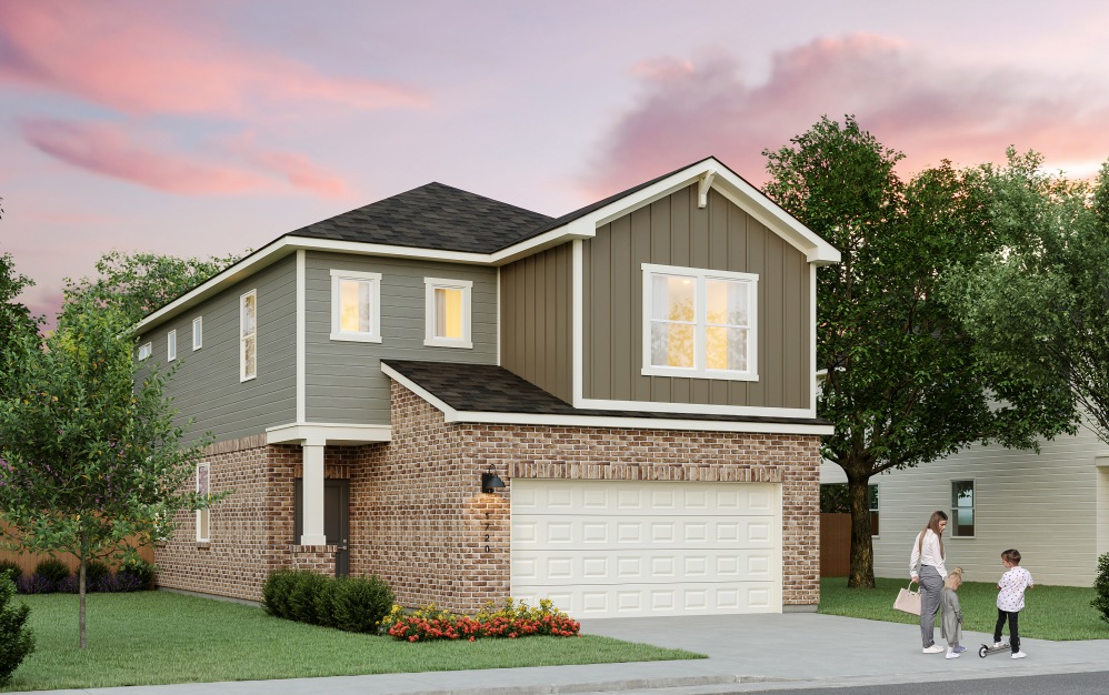 S2 - 3 bedroom floorplan layout with 2.5 bathrooms and 1830 square feet (Elevation A)